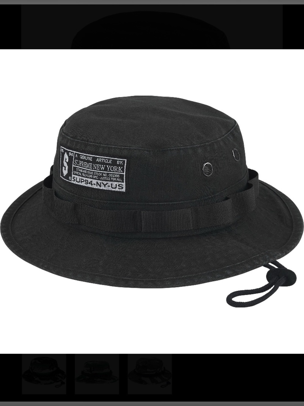 Supreme Military Boonie FW25 - Black- S/M BRAND NEW!